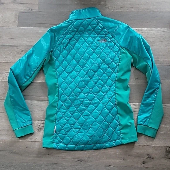The North Face Thermoball Full Zip Lightweight Puff Jacket Teal Size Small - Picture 5 of 6
